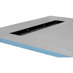 Wetroomstop shower base 900mm x 1200mm x 30mm with 600mm end linear drain 