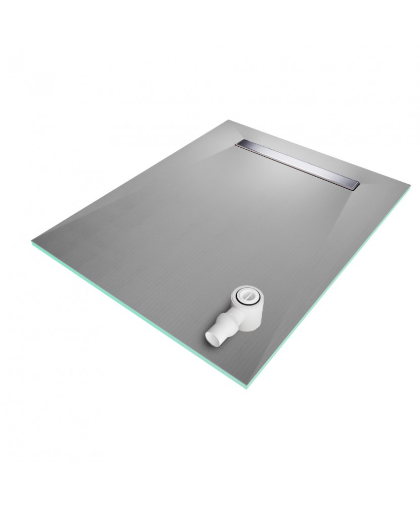 Wet Room Shower Trays - Tiled Floor - Linear Drain - End - Flexi Dual - 800 X 1200 X 30 Mm