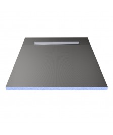 Wet Room Shower Trays - Tiled Floor - Linear Drain - End - 1 Way Flexi Dual - 800 X 800 X 30 Mm