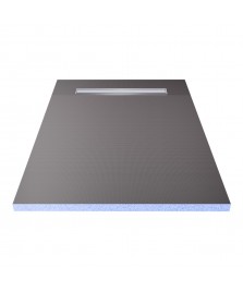 Wet Room Shower Trays - Tiled Floor - Linear Drain - End - 1 Way Flexi Dual - 800 X 1200 X 30 Mm
