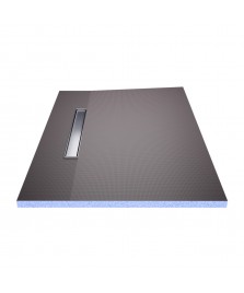 Wet Room Shower Trays - Tiled Floor - Linear Drain - Side - 1 Way Flexi Dual - 1200 X 900 X 30 Mm