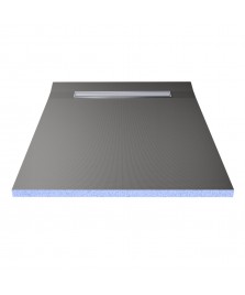 Wet Room Shower Trays - Tiled Floor - Linear Drain - End - 2 Way Flexi Dual - 800 X 800 X 30 Mm