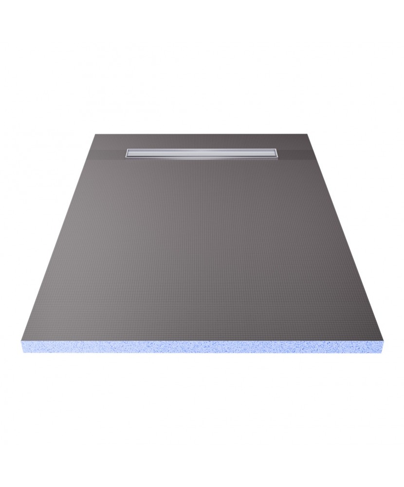 Wet Room Shower Trays - Tiled Floor - Linear Drain - End - 2 Way Flexi Dual - 800 X 1200 X 30 Mm