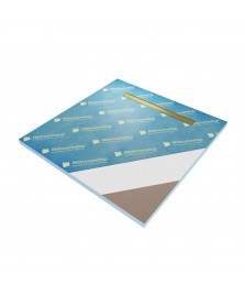 Wet Room Shower Trays - Microcement Floor - Linear Wet Room Trays - End - Microcement Gold - 800 X 800 X 40 Mm