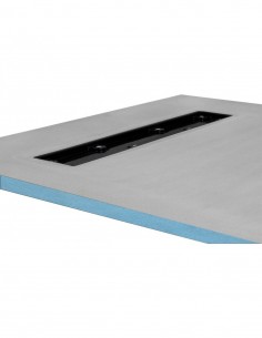 Wetroomstop shower base 1200mm x 1200mm x 30mm with 600mm end linear drain 