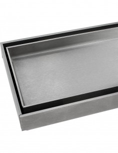 Wetroomstop shower base 1000mm x 1500mm x 30mm with 600mm end linear drain 