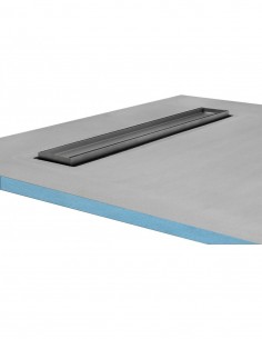 Wetroomstop shower base 800mm x 1200mm x 30mm with 600mm end linear drain 