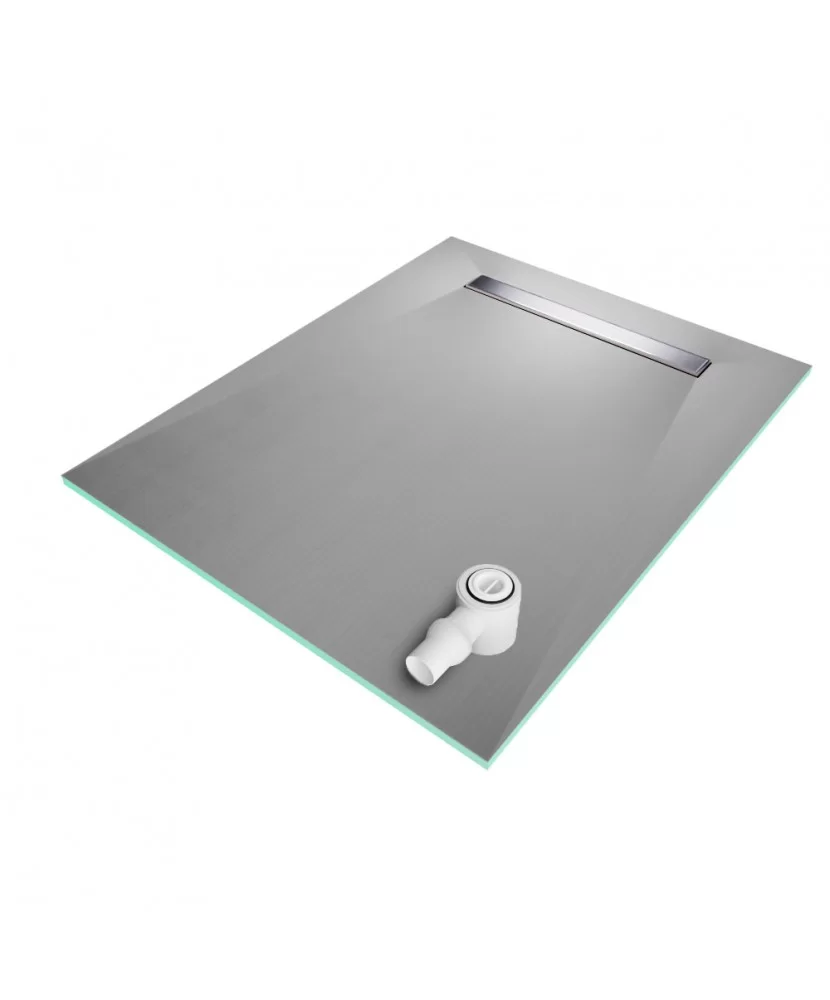 Wet Room Shower Trays - Tiled Floor - Linear Drain - Side - Flexi Dual Gold - 1200 X 900 X 30 Mm