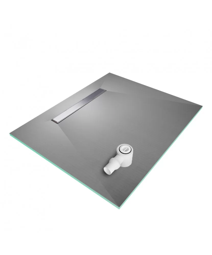 Wet Room Shower Tray For Microcement 1700 X 900 X 40 Mm Linear Side 600 