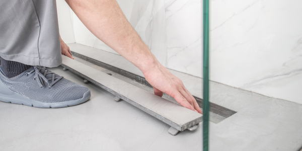 Can You Install A Linear Shower Drain On A Microcement Floor